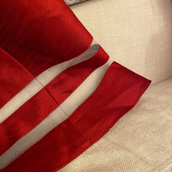 ALFRED SUNG Strapless beautiful midi dress, like new, 14 size Dupioni fabric - Picture 12 of 16